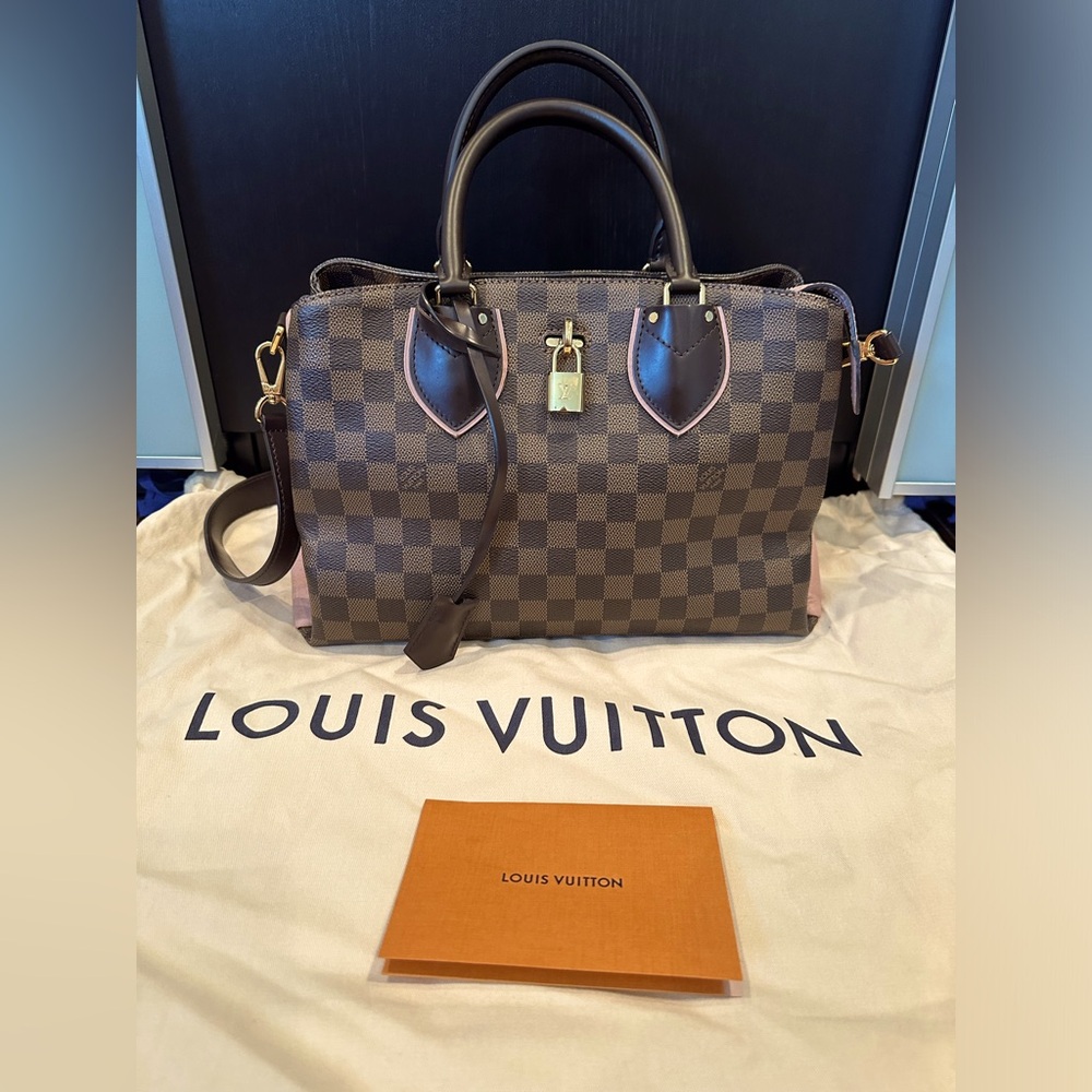 Louis Vuitton Cuir Taurillon Damien Ebene Normandy Magnolia Handbag